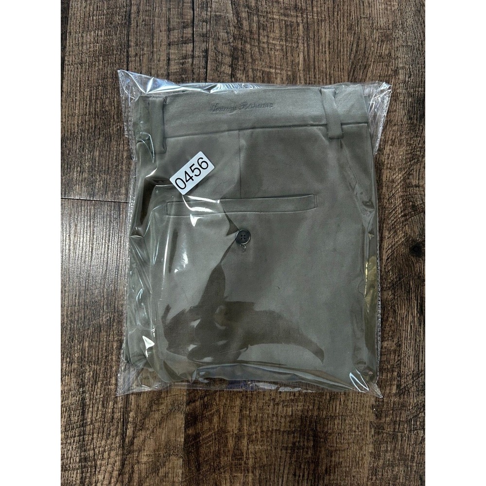 Tommy Bahama‎ Chino Pants Mens 36 Olive Green Silk Blend Straight Leg Pockets - Picture 11 of 11